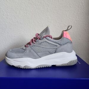 P488 Women's Size 38 Luke Sneakers Shabby Gray Chunky Fashion Sneaker